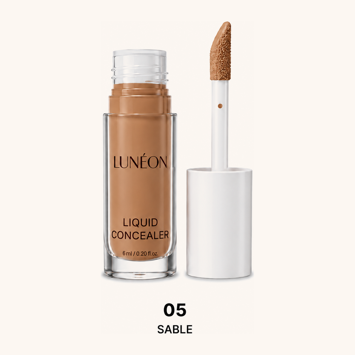LUNÉON Liquid Concealer in 05 Sable, Tube mit Applikator