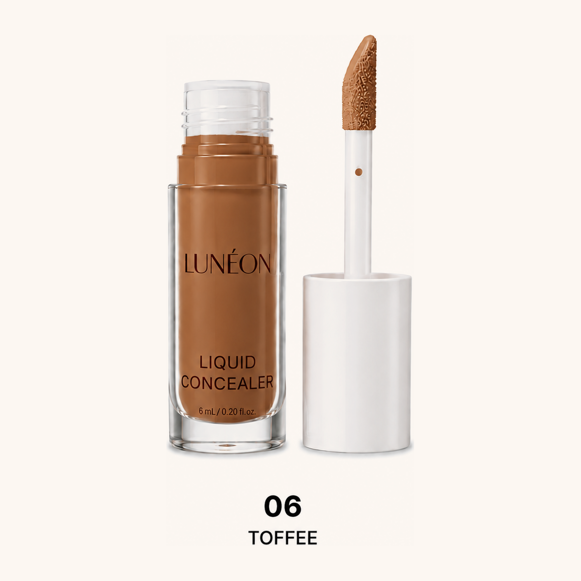 LUNÉON Liquid Concealer in 06 Toffee, Tube mit Applikator