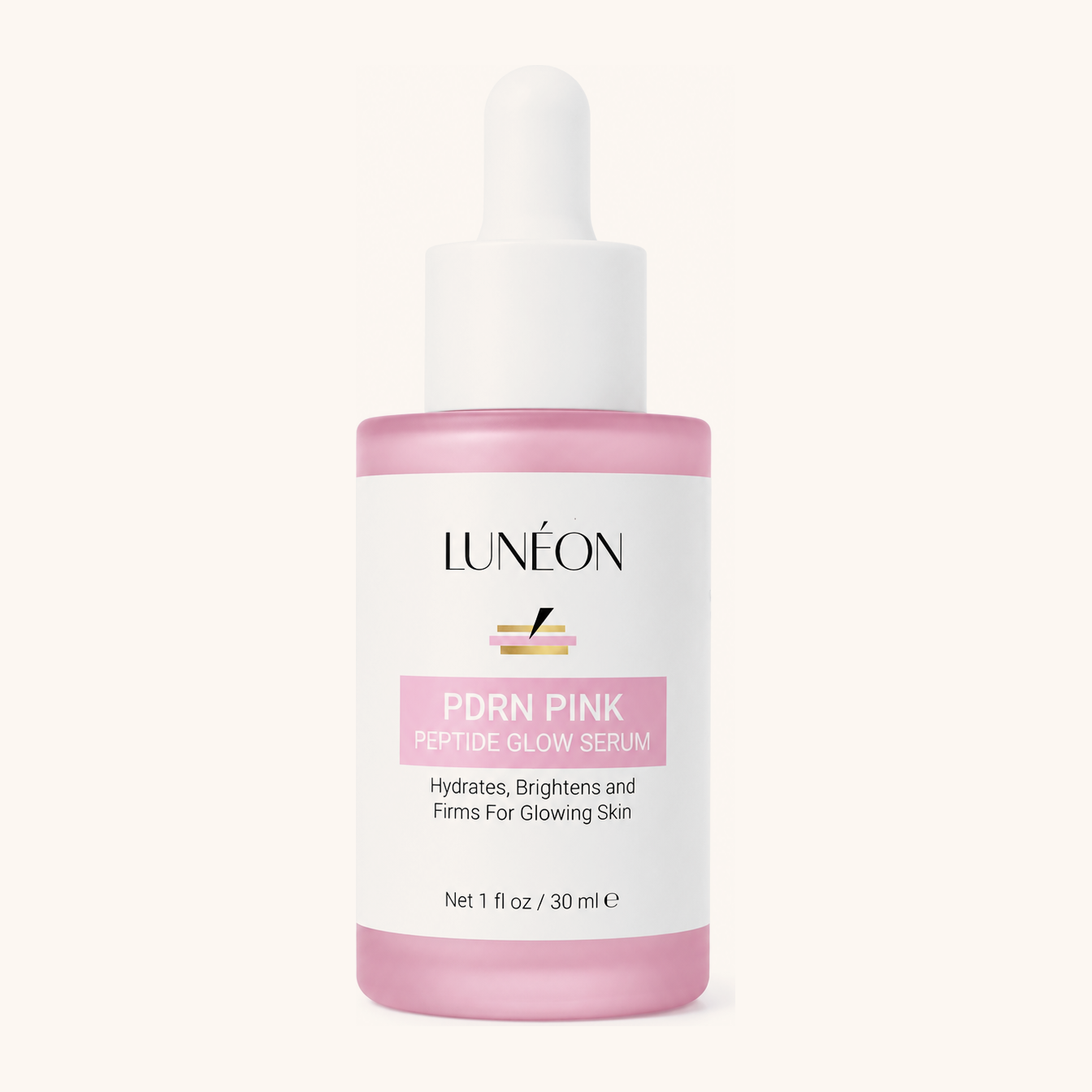 LUNÉON PDRN-PINK Peptide Glow Serum, 30 ml Flasche mit Pipette